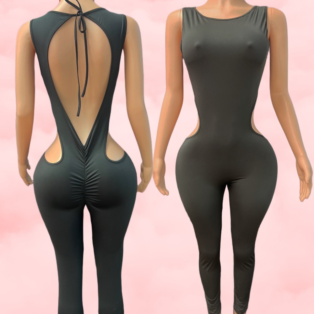 🇧🇷Brazilian Style Scrunch Butt Exotic Bartender Fitness Jumpsuit Outfit